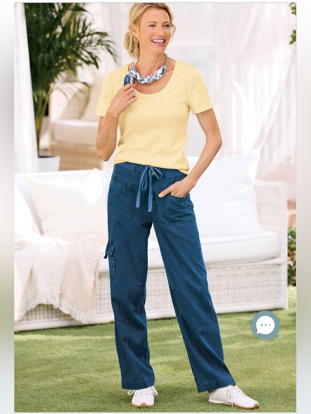 Soft Surroundings Benecia TENCEL™ Cargo Pants cozy travel mature teacher